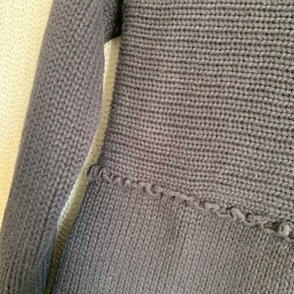 J. Jill Women’s Tunic Sweater Size XS Black Knit Ruffle Dark Academia Feminine - Picture 6 of 10